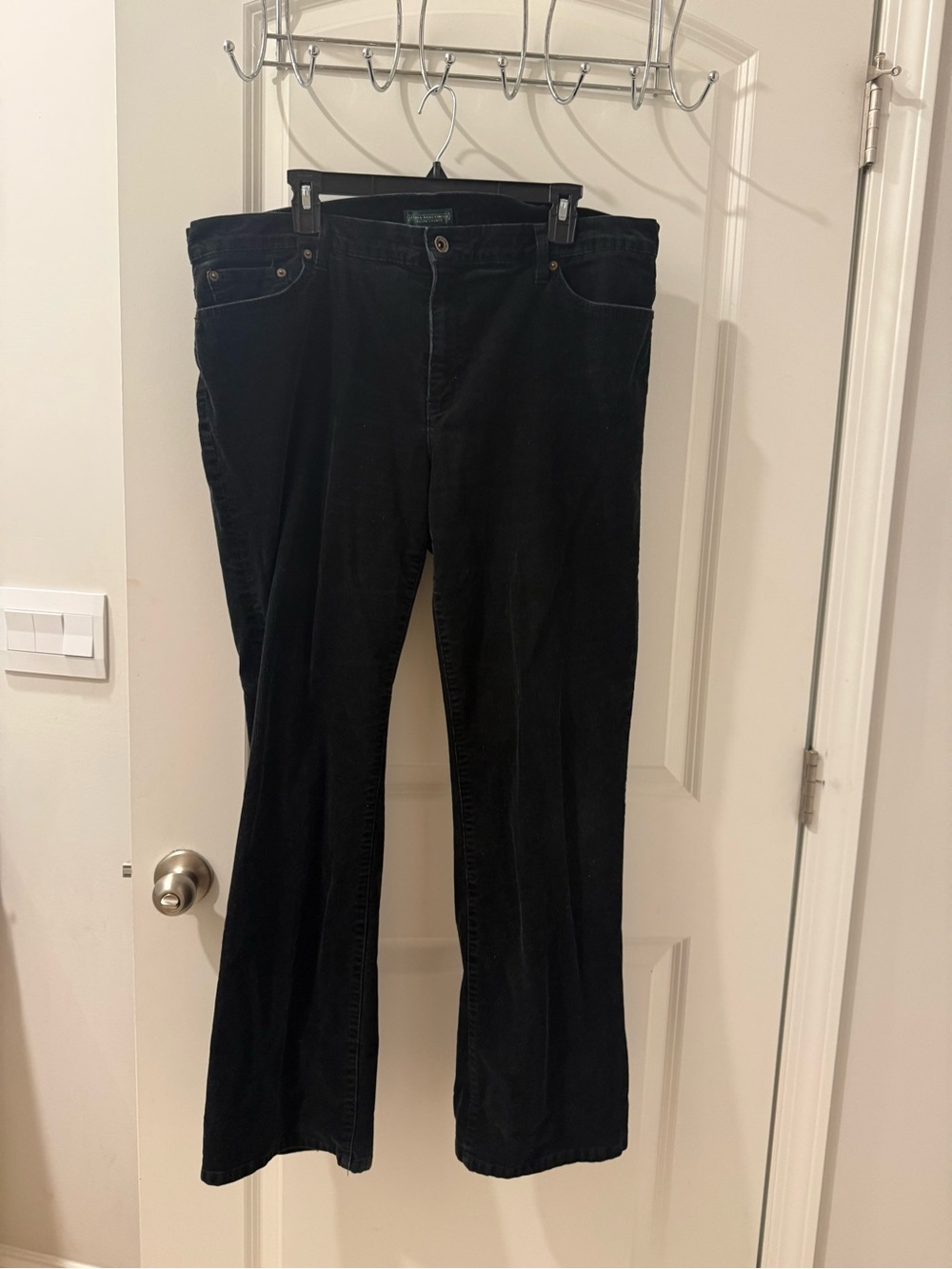 Lauren Women's Black Wide Leg cords- Flare Fit
